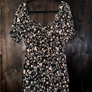 Inspired Hearts Black Floral Mini Dress